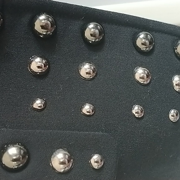 Alberto Makali Black Studded Open Front Vest M - Picture 5 of 11